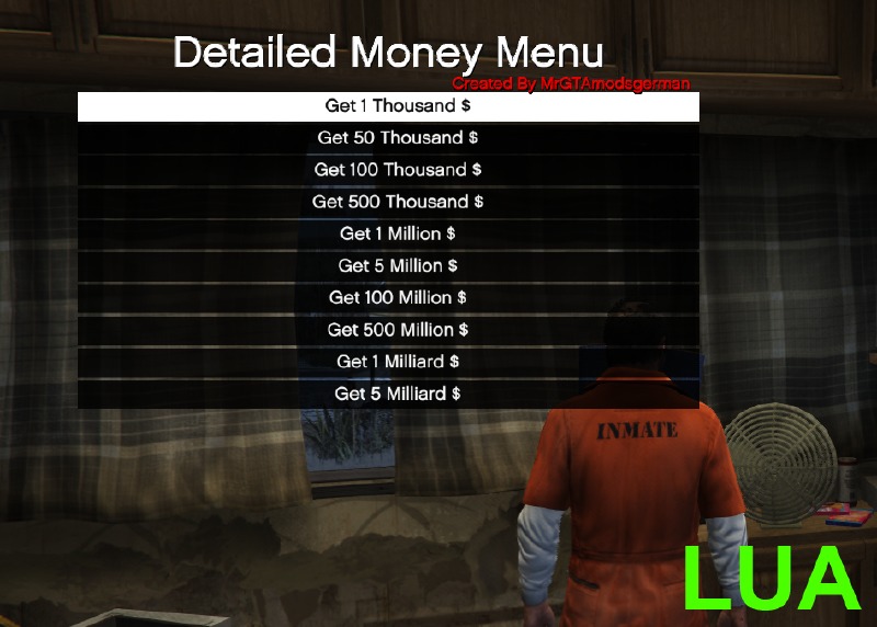 Detailed Money Menu