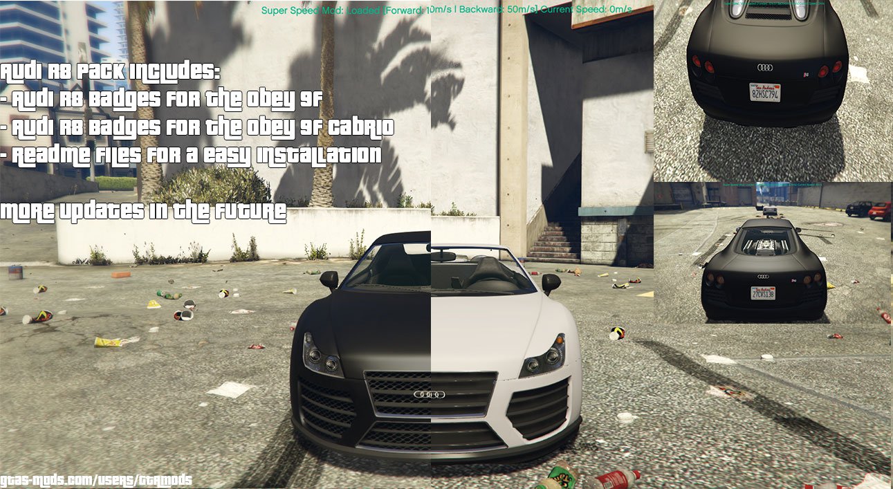 Audi R8 Pack for Obey 9F