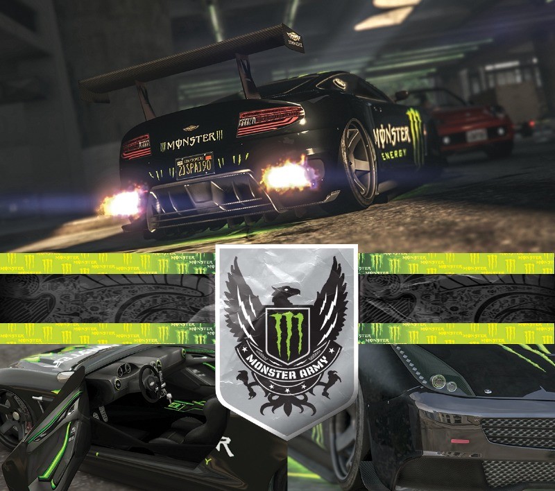 Monster Energy Texture Skin & Interior - Massacro