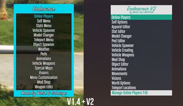 Patched] Endeavour Mod Menu By Welsh And Sabotage V1.0 - Ultimate