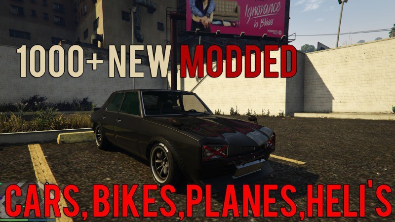 1000 Modded Cars, Boats, Planes for GTA V