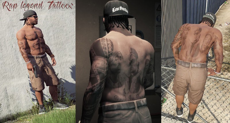 Franklin's Rap Legend Body Tattoos