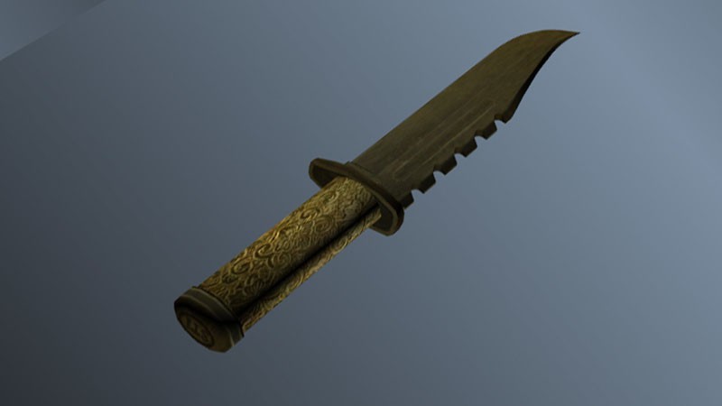 Gold Ornate Knife