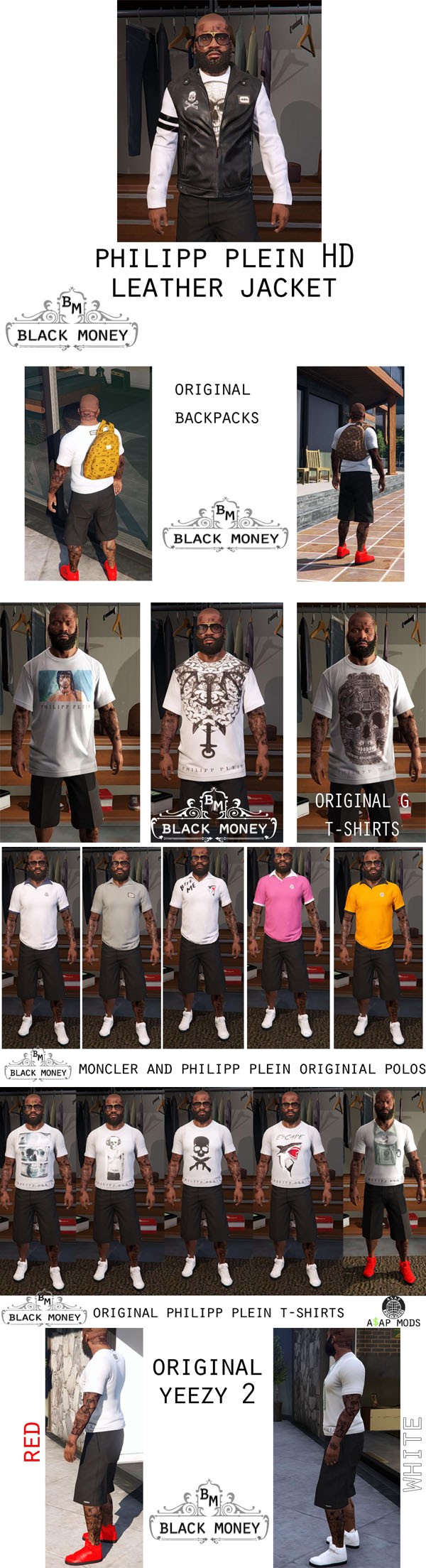 HD Black Money Clothes Pack