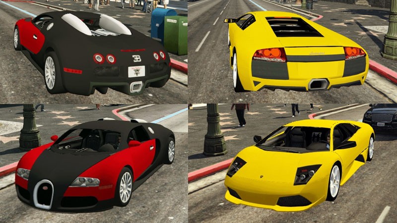 Modern Cars (Bugatti Veyron, Lamborghini Murcielago)