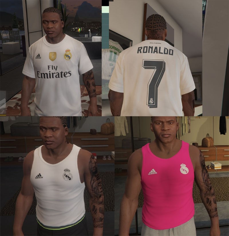 Real Madrid Jersey And Tanktops