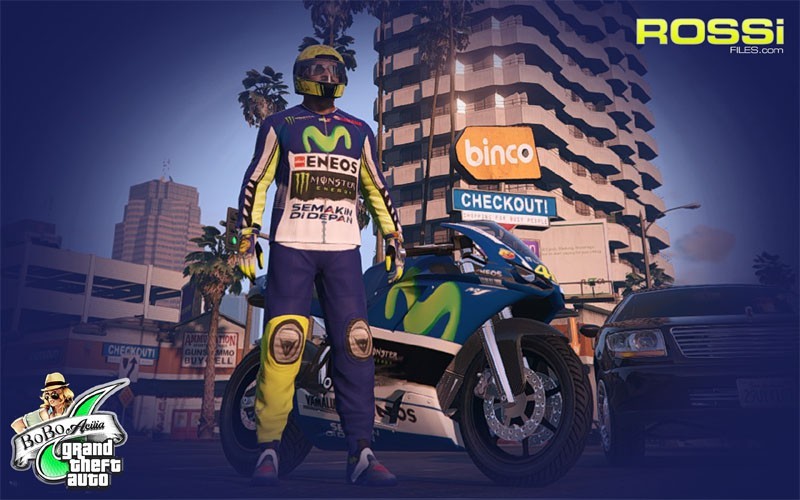 Valentino Rossi Leather Suit & Helmet