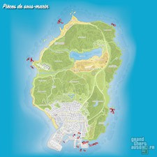 Carte pièces sous-marin GTA 5