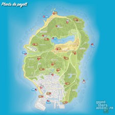 Carte plants de peyotl GTA 5